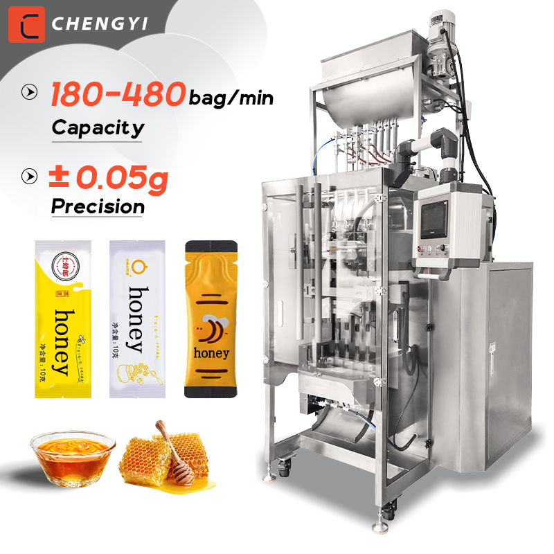Automatic Vertical Form Fill Seal Multi Line Sachet Liquid Packaging Filling Machine Honey Stick Packing Machine
