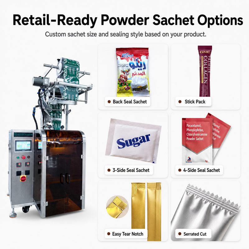 Automatic Instant Coffee Nutrition Milk Powder Drink Protein Vitamin Collagen Supplement Electrolyte Powder Stick Sachet Filling Packaging Packing Machine