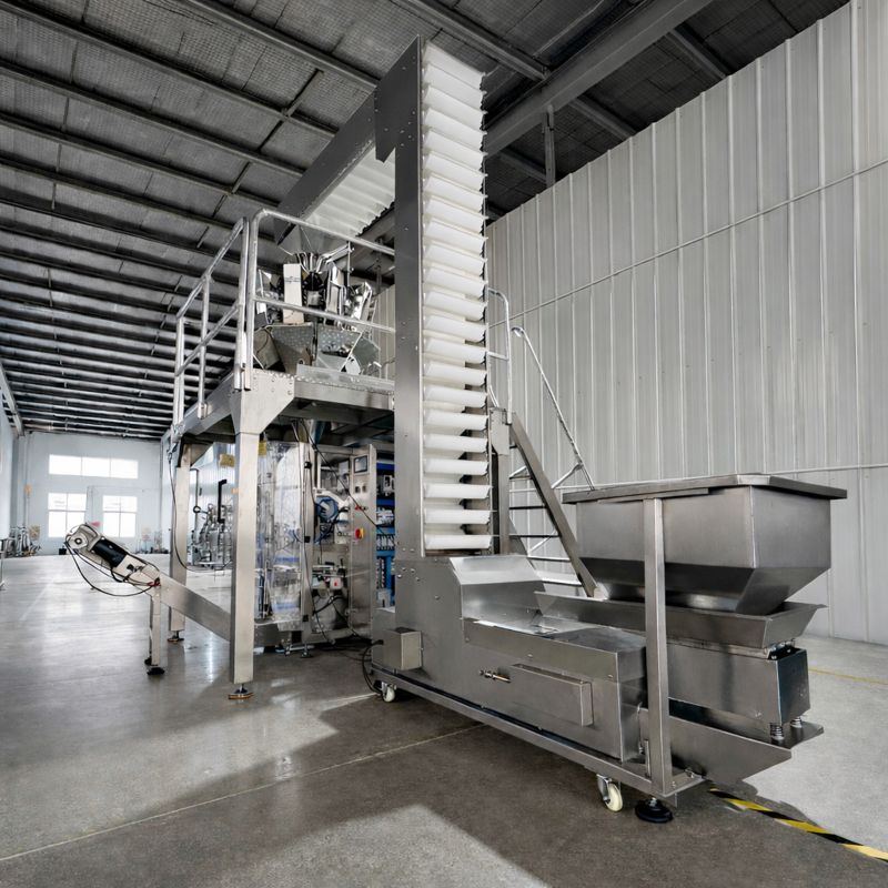 Multifunctional Multihead Weigher Vertical Packaging Machine for Snacks, Chips, Nuts, Candy, Cookies and Other Food Bags