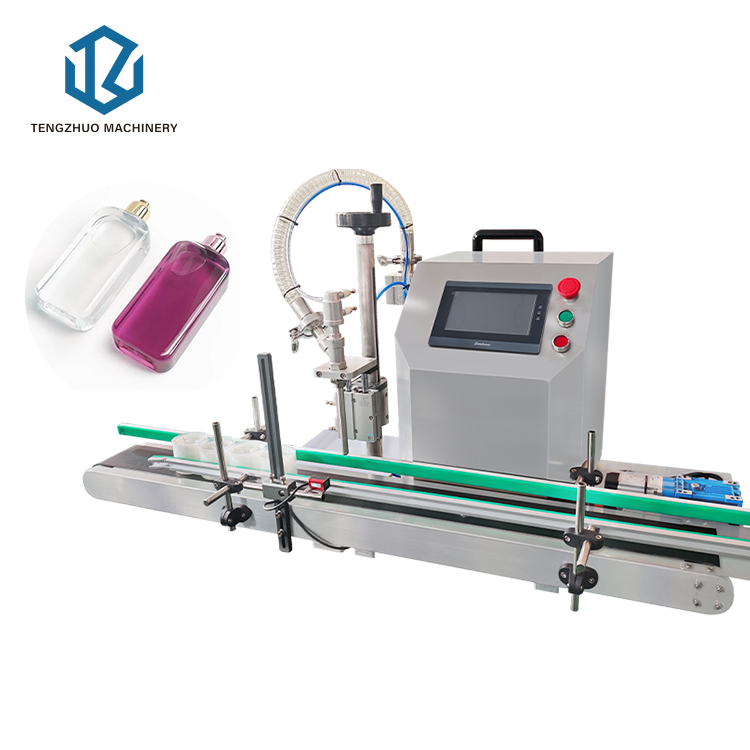 Fully Semi-Automatic Single Head Servo Liquid Jelly Honey Juice Filling Machine With Conveyor Belt