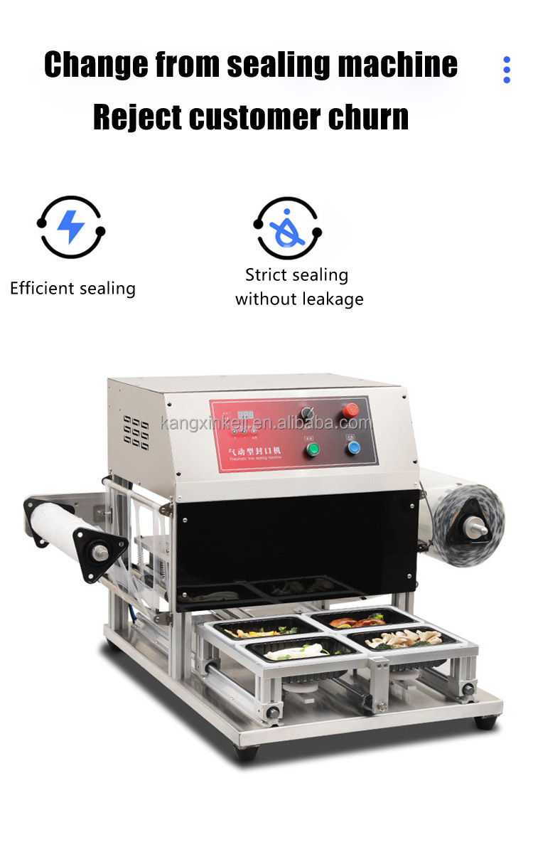 Fully Automatic Plastic Top Tray Sealer Packaging Machine Blister Prepared Meals Food Seal