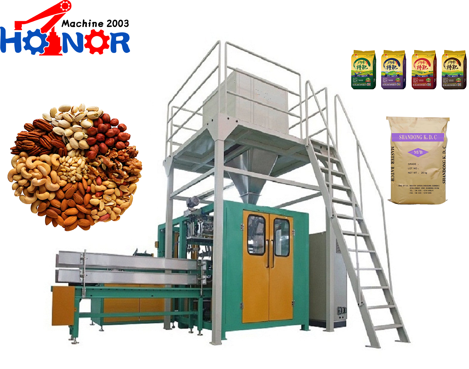 Best Seller Fully Automatic Rice And Sugar Granule Packing Machine For 10kg 25kg 30kg 50kg Bags