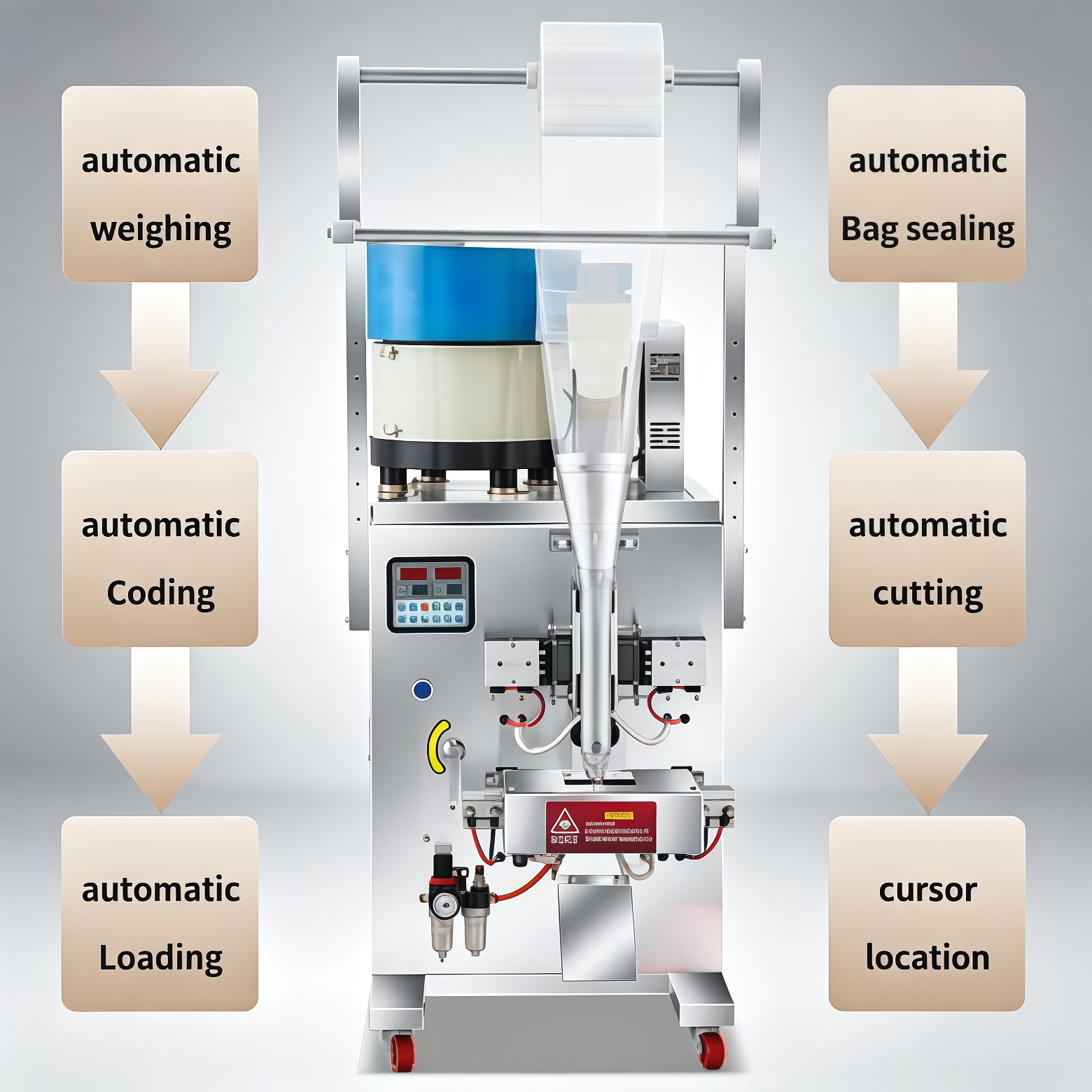 Automatic Counting Packing Machine Vertical Form Fill Seal VFFS Packaging Machine for Screws Nuts Bolts Washers Small Parts