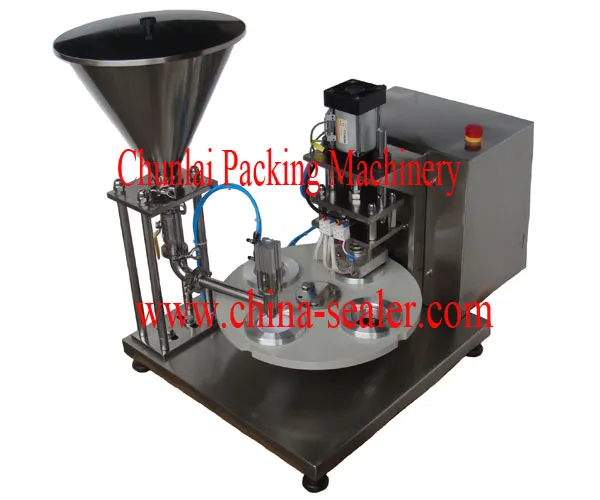 Semi-Automatic Rotary Popcorn Cup Filling Sealing Machine