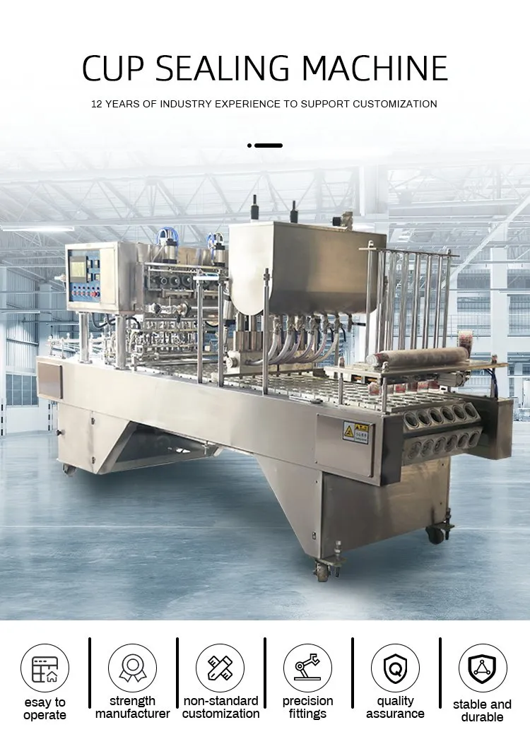Automatic New Design Sealer Plastic Yoghurt Jelly Cup Filling Sealing Machine Factory