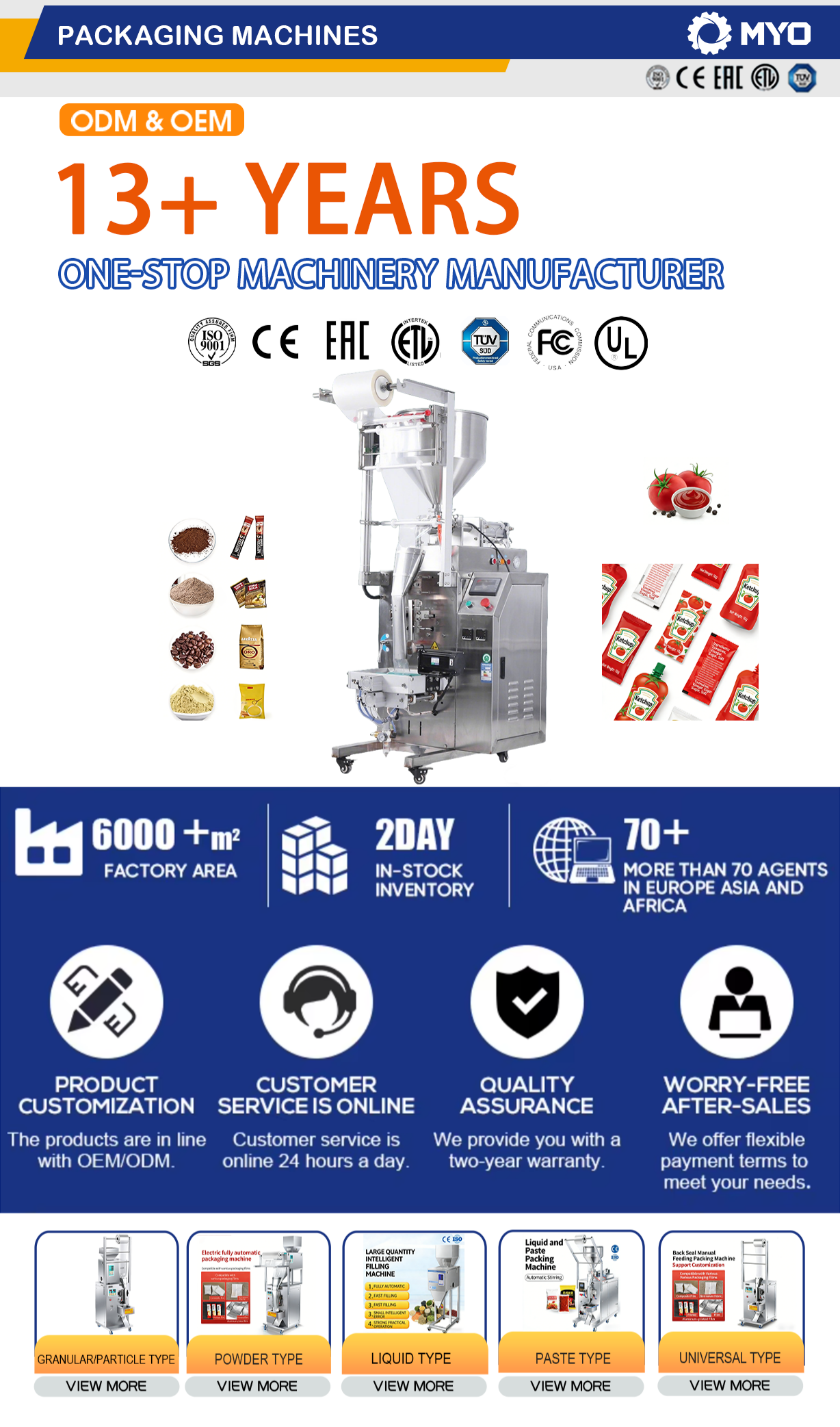 Auto Multi-function Small Pouch Packaging Machine Hot Sale for Coffee Spice Tea Granule Powder Made China for Food Paper
