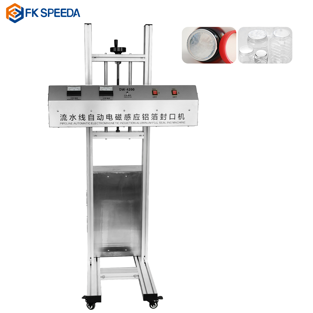 Plastic Glass Bottle Jar Induction Sealer Automatic Foil Sealing Machine With Conveyor