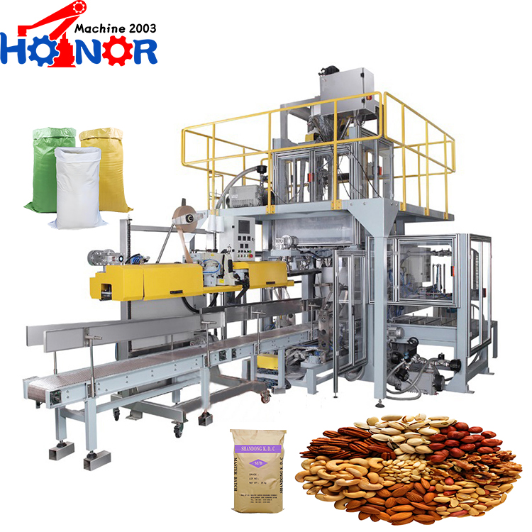 Best Seller Fully Automatic Rice And Sugar Granule Packing Machine For 10kg 25kg 30kg 50kg Bags