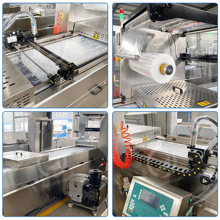 OCEAN Automatic Pump Sausage Date Seal Jerky Beef Food Thermoformer Pack Form Machine Thermoform Vacuum Package Machine