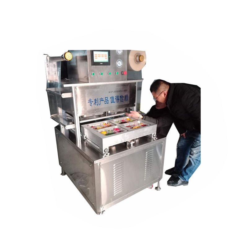 MAP Vacuum Tray Sealer, Modified Atmosphere Packaging Machine, Vacuum Food Tray Sealing Machine with Gas Filling