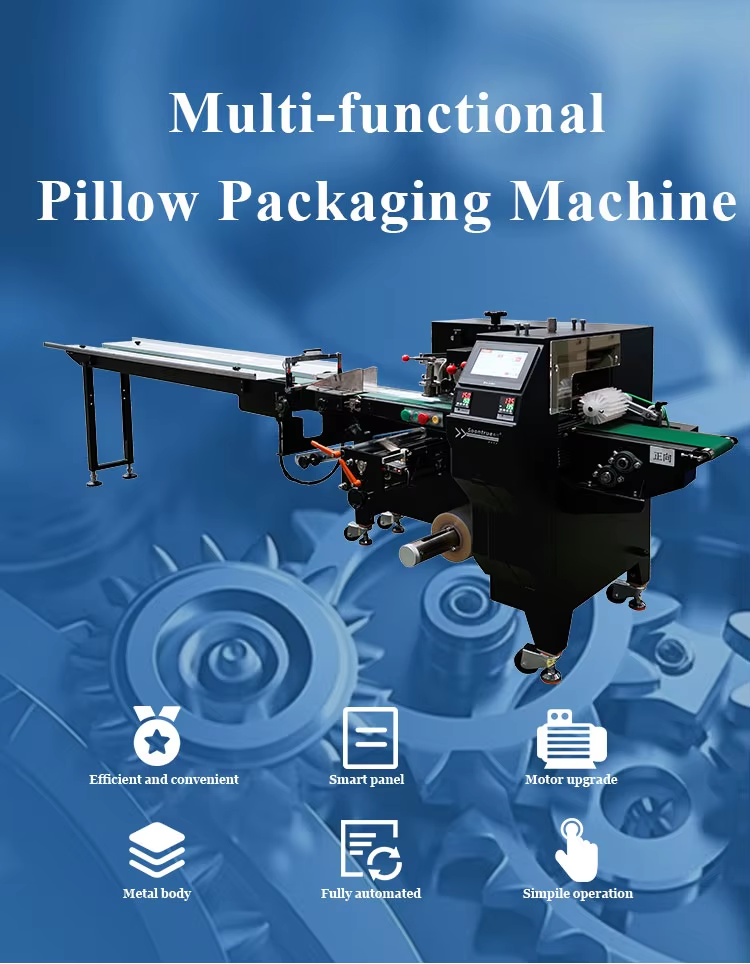 SZ-180 Automatic Horizontal Multi-Function Pillow Flow Pack Machine Detail 1