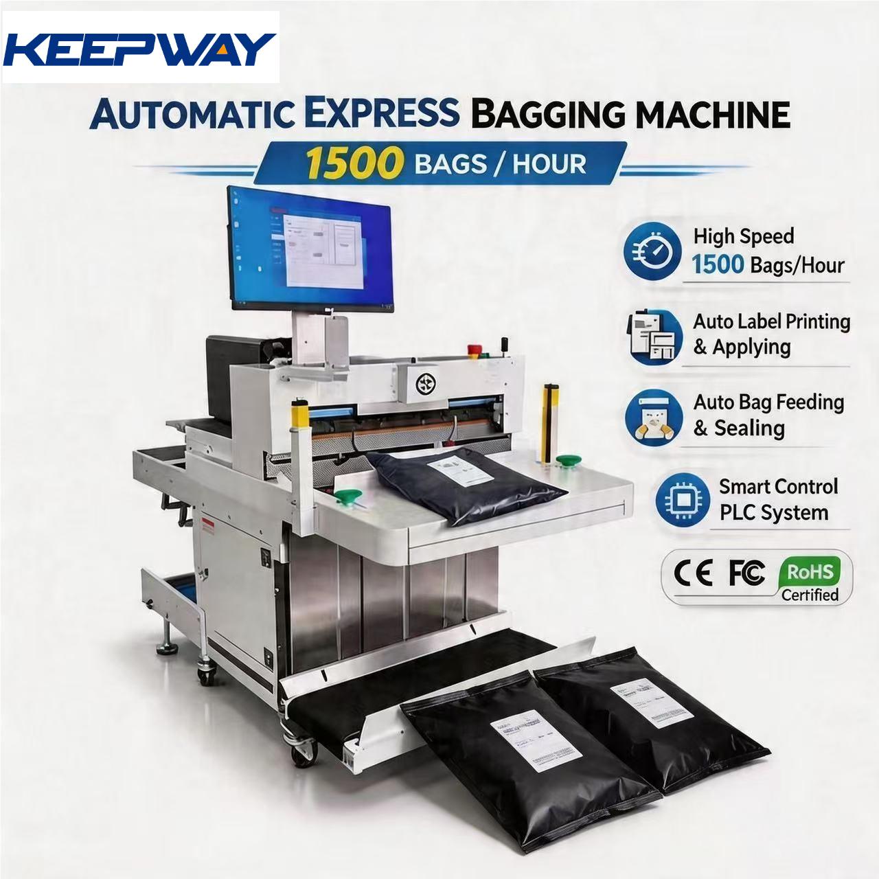 Fully Automatic E-commerce Express Packaging Machine With Scanning Printing Labeling Bagging Sealing For Intelligent Logistics