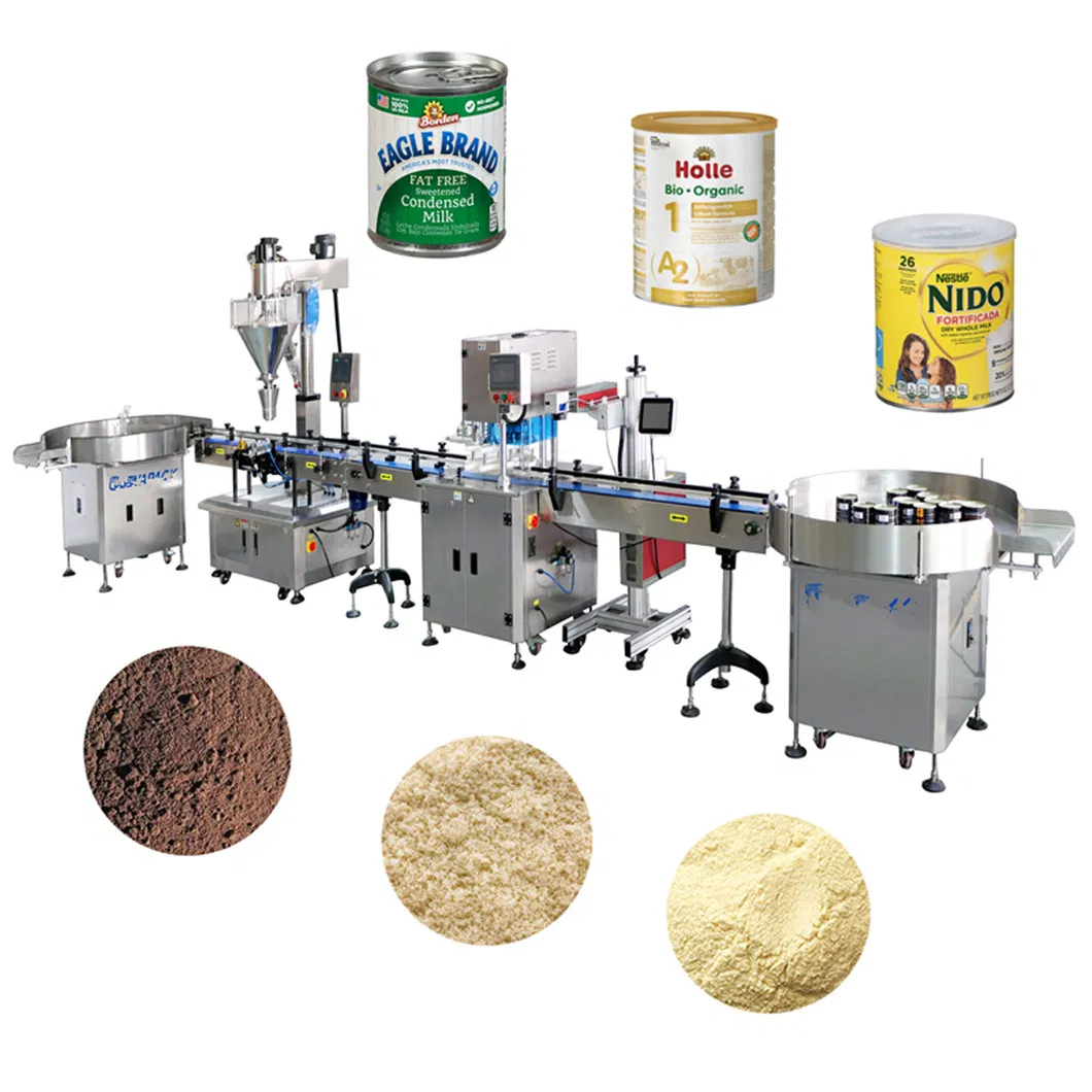 Fully Automatic Powder Capping/Labeling/Packing/Filling/Packaging Machine with Can and Jar for Milk and Spice Medicine and Chemical