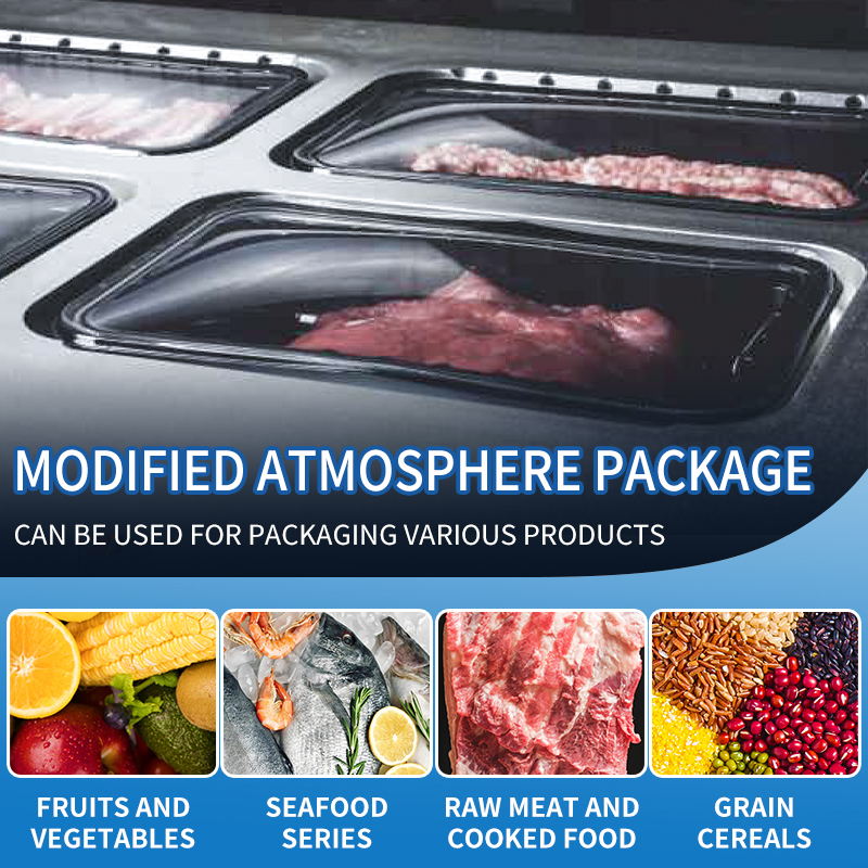 DZ-360 Vertical MAP Vacuum Food Tray Sealer Fresh Meat Tray Modified Atmosphere Packing Machine With Pouch Packaging Type