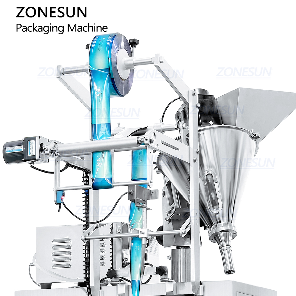 ZONESUN ZS-FS240 Small Sachet Drinks Mixes Organic Tea Powder Stick Bag Filling Sealing Machine VFFS Packaging Equipment