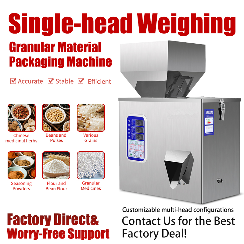 Ready Ship 100g Semi-Automatic Intelligent Desktop Grain Granule Powder Filling Weighing Machine For Pouch/Film/Paper/Plastic