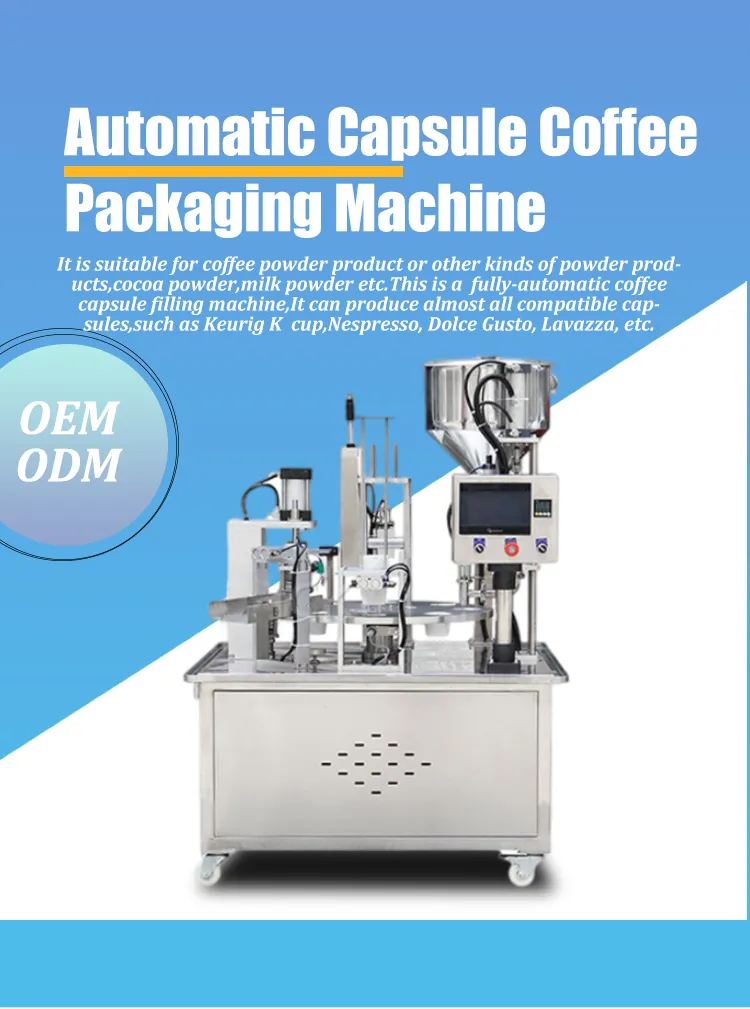 High Speed Nespresso K-Cup Coffee Capsule Powder Liquid Filling Sealing Packing Machine