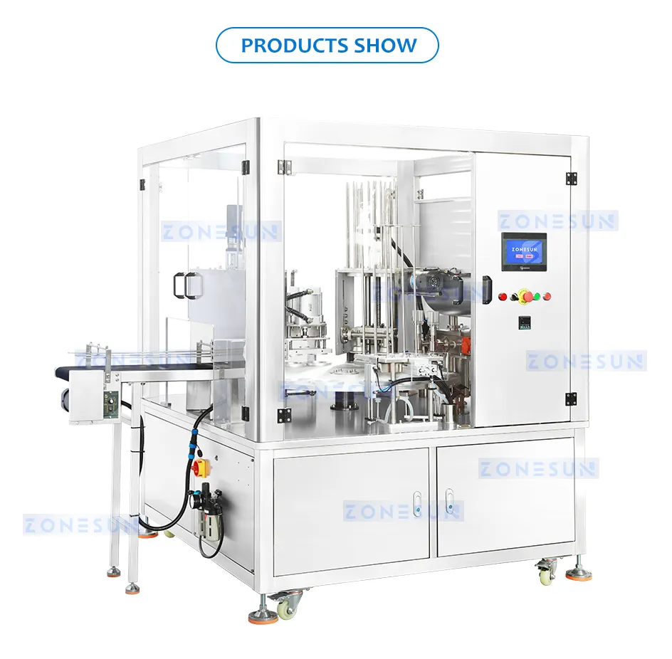 Rotary cup filling unit