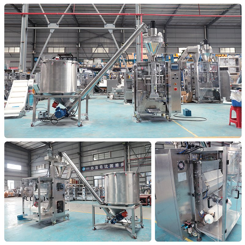 Automatic Vertical Packing Machine for Milk Powder Food Application Plastic Pouch and Bag Packaging with Labeling Function