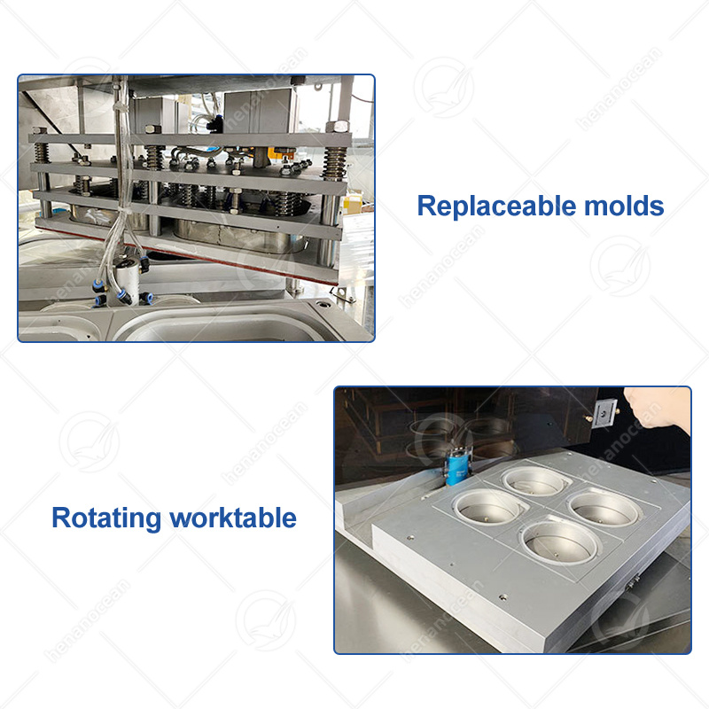OCEAN Semi Automatic Food Skin Tray Package Seal Chocolate Vacuum Pack Machine With Modified Atmosphere