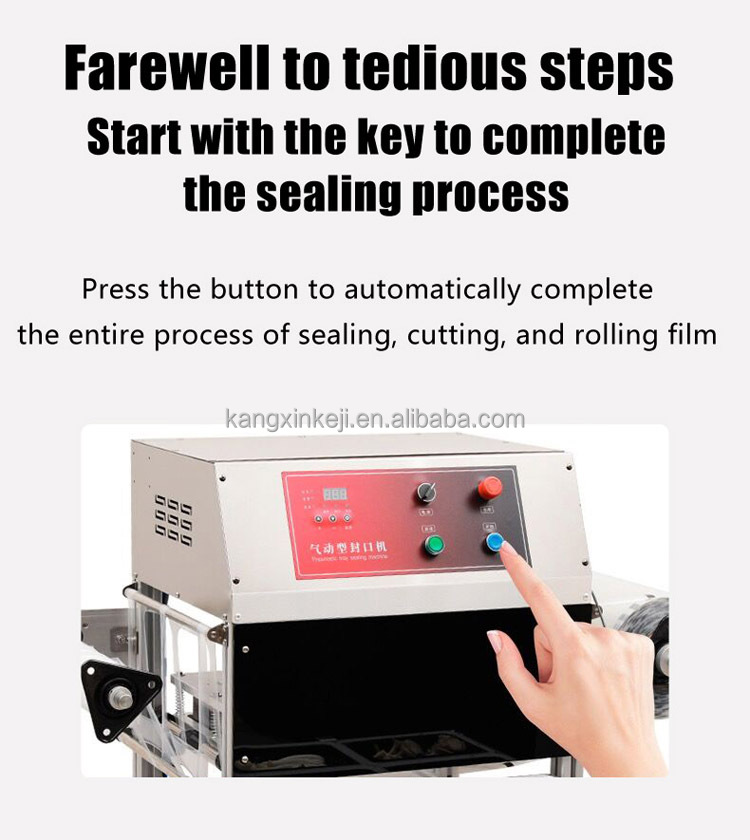 Fully Automatic Plastic Top Tray Sealer Packaging Machine Blister Prepared Meals Food Seal