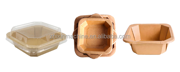 ZX-700 Automatic Octagonal Carton Box Thermoforming Machines Fruit Takeaway Cake Box Forming Making Machine Scene 2