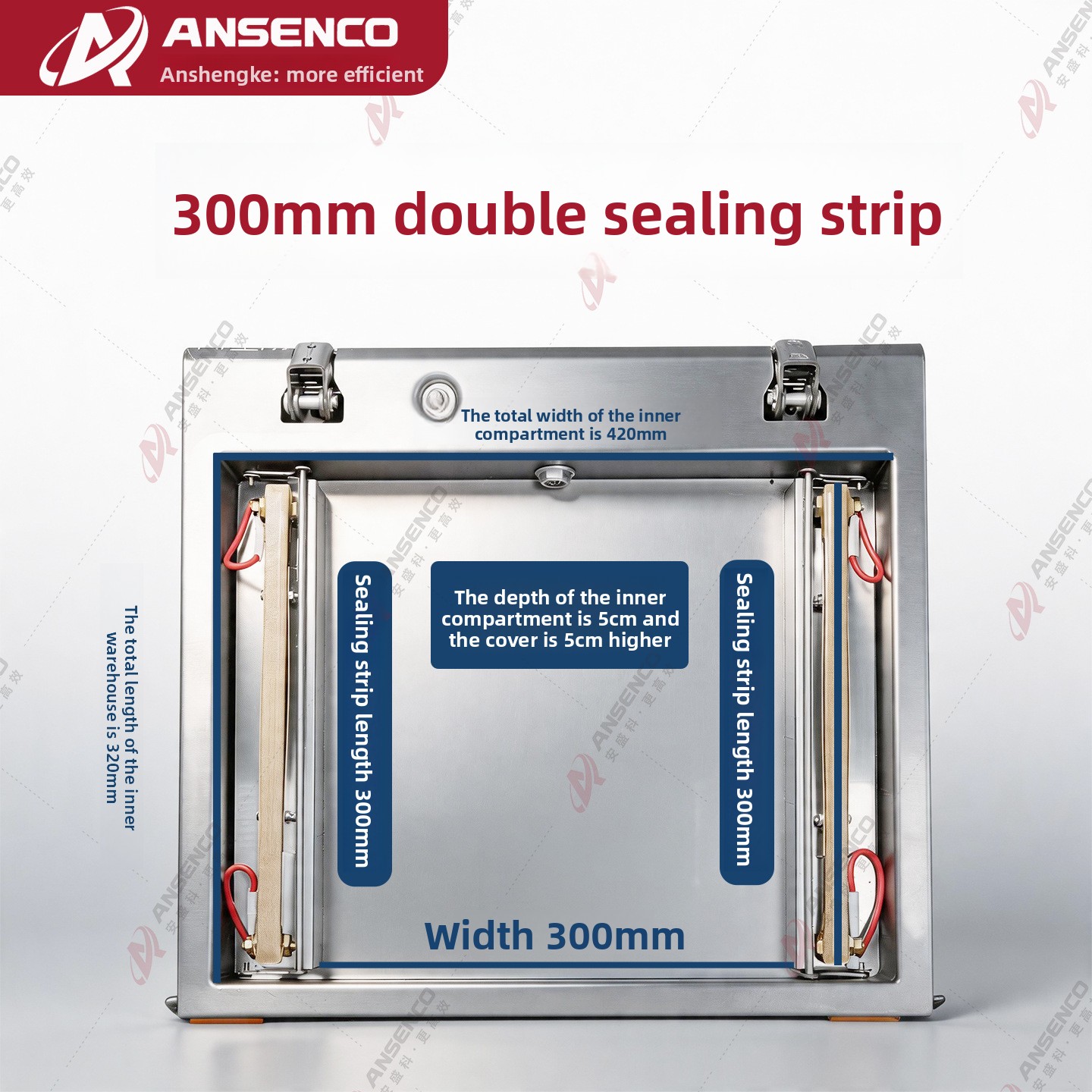 DZ300TD Electric Desktop Vacuum Sealing Machine for Household and Commercial Use Seafood and Cooked Food Packaging