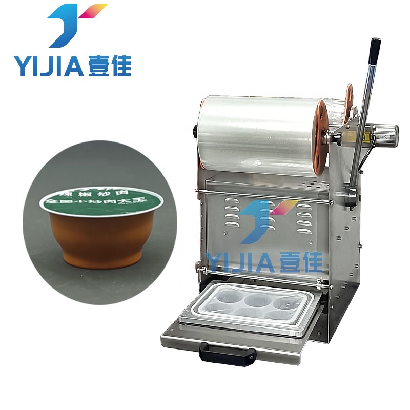 Custom Manual Heat Seal Tray Sealing Packaging Machinery Take-away Meal Box Sealing Machine