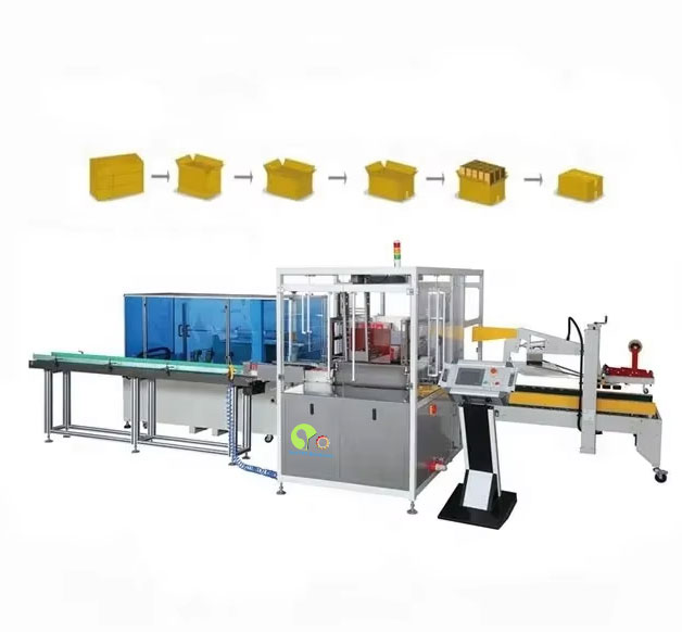 Automatic Multi-functional Cartooning Machine 40-60 Boxes/Min Gluing Closing Tea Bags Plastic Paper Electric Motor Sunyex