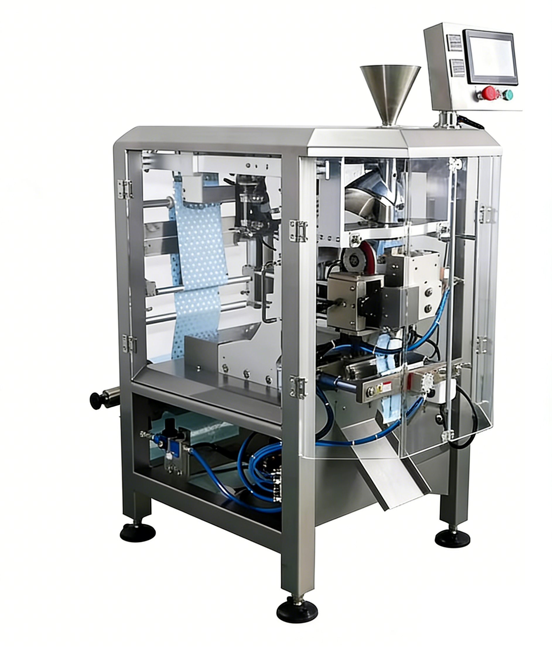 Multi-function Fast Speed Potato Chip Crisp Puffed Snack Food Nitrogen Small Vertical Fomming Filling Sealing Packing Machine