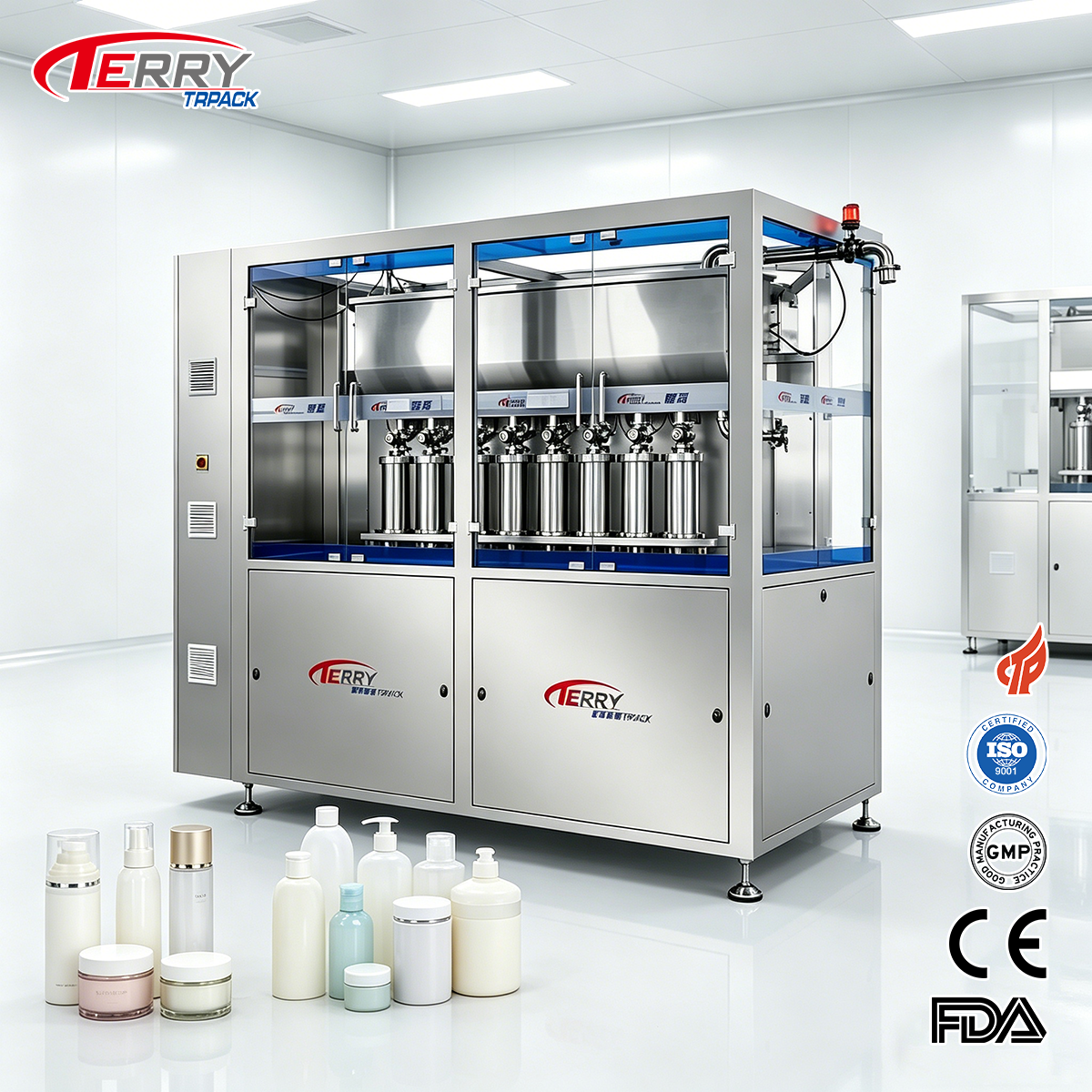 Factory Price CE GMP Standard Automatic High Viscosity Liquid Cream Paste Filling Machine for Shampoo Laundry Detergent Gel