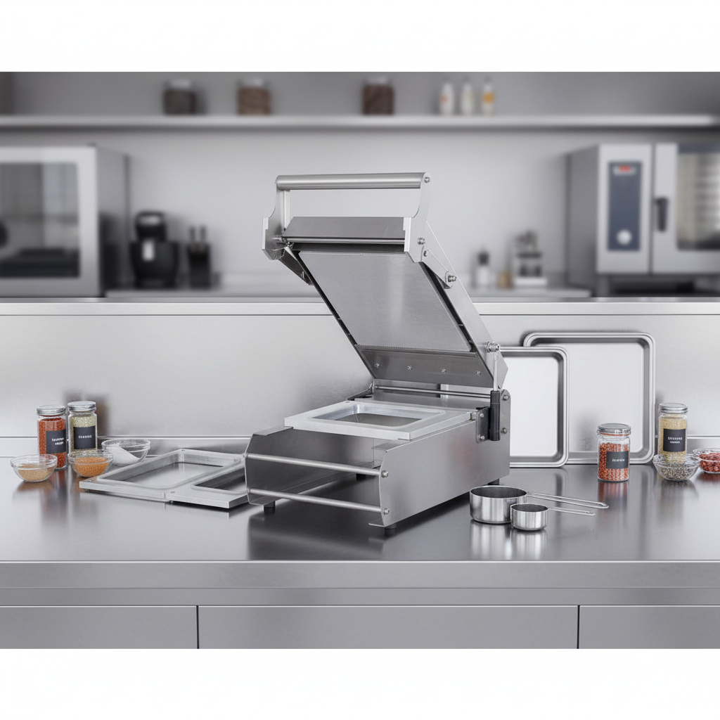 Manual Square Tray Sealer Machine for Heat Sealing Paper Cartons for Chemical Packaging