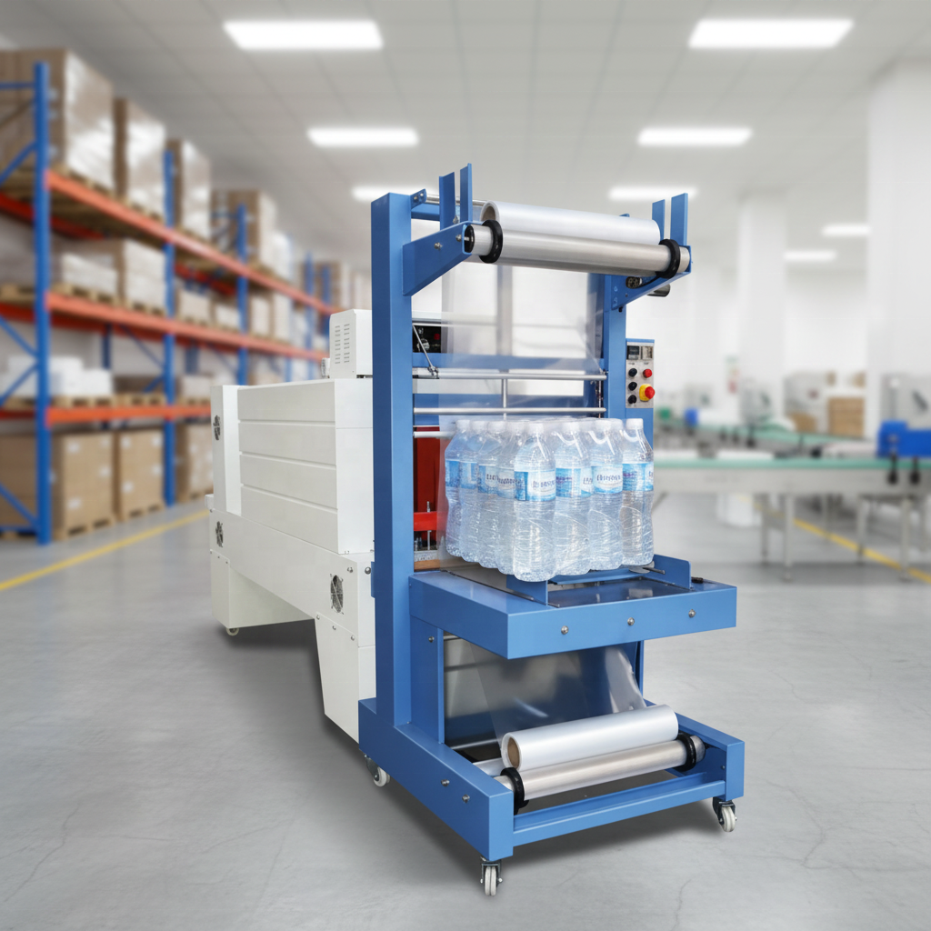 2-in-1 Semi-Automatic PE Film Sleeve Wrapping &amp; Heat Shrink Packaging Machine For Cartons Box &amp; Food Beverage Products