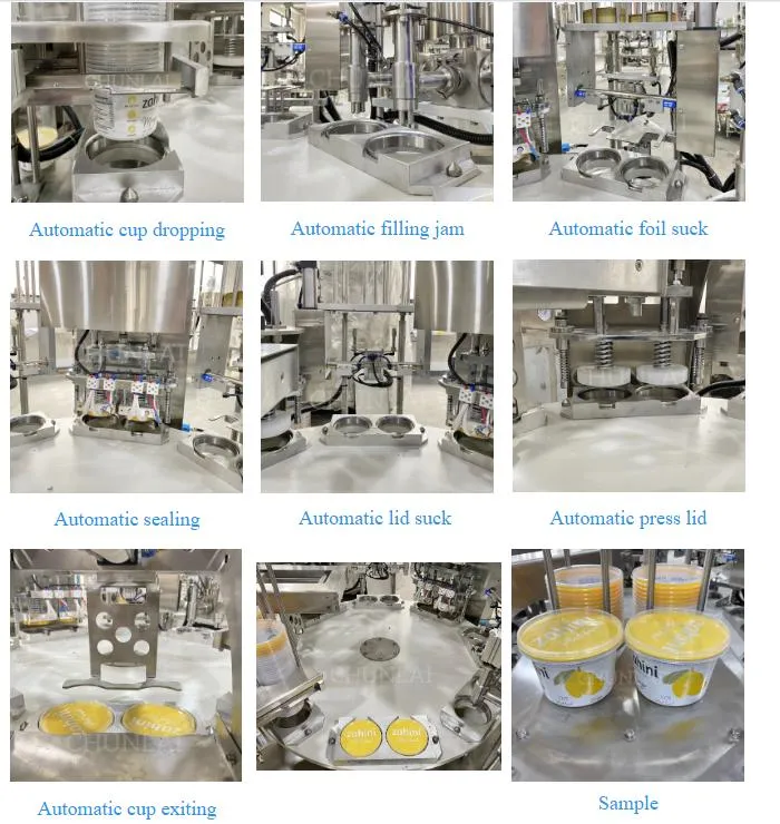Automatic Rotary Cup Filling Sealing Machine Flow