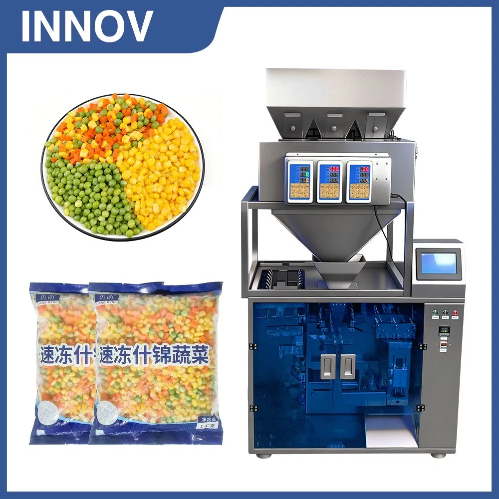 Automatic 10-500g Wheat Flour, Corn, and Rice Granule Powder Bagging and Weighing Packaging Machine for Various Bag Types.