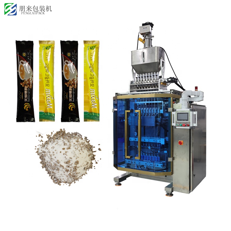 Large Production 1-10g Powder Packing Machine Coffee Sachet Bag Small Sugar Sachet Multilane Food Grade Paper Film Automatic