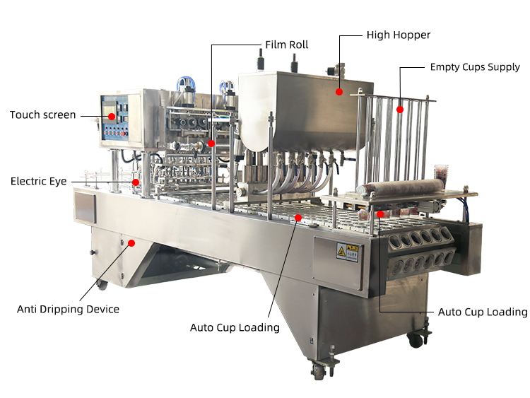 Automatic New Design Sealer Plastic Yoghurt Jelly Cup Filling Sealing Machine Factory