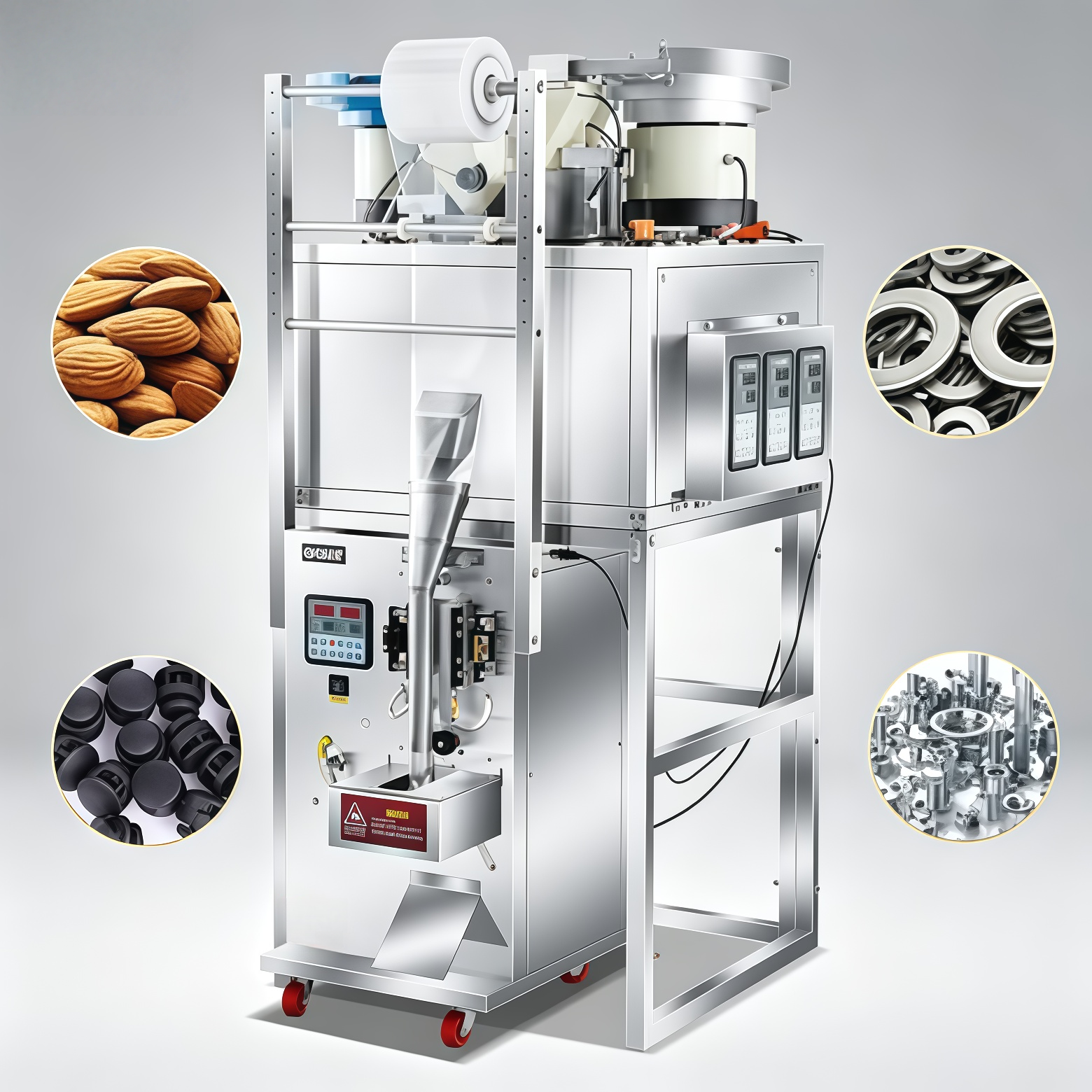 Automatic Counting Packing Machine Vertical Form Fill Seal VFFS Packaging Machine for Screws Nuts Bolts Washers Small Parts