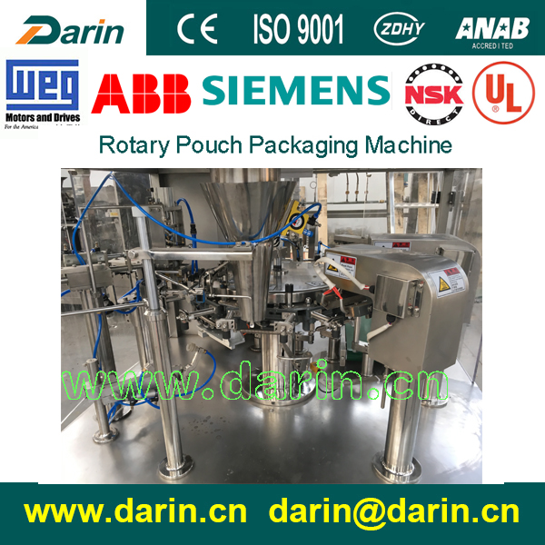 Rotary Pouch Packing Machine for Zipper With Stand-up Pouch