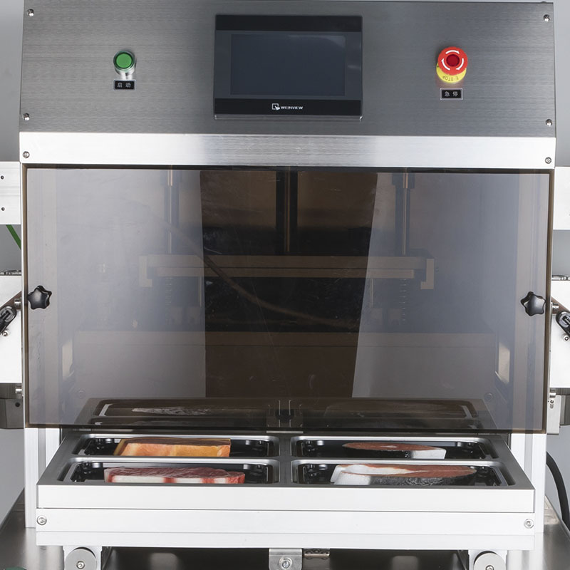 Semi-automatic Fresh Meat Vegetable Vacuum Skin Packaging Machine for Tray Paper Cardboard