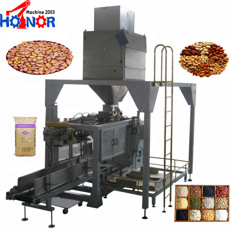 Best Seller Fully Automatic Rice And Sugar Granule Packing Machine For 10kg 25kg 30kg 50kg Bags