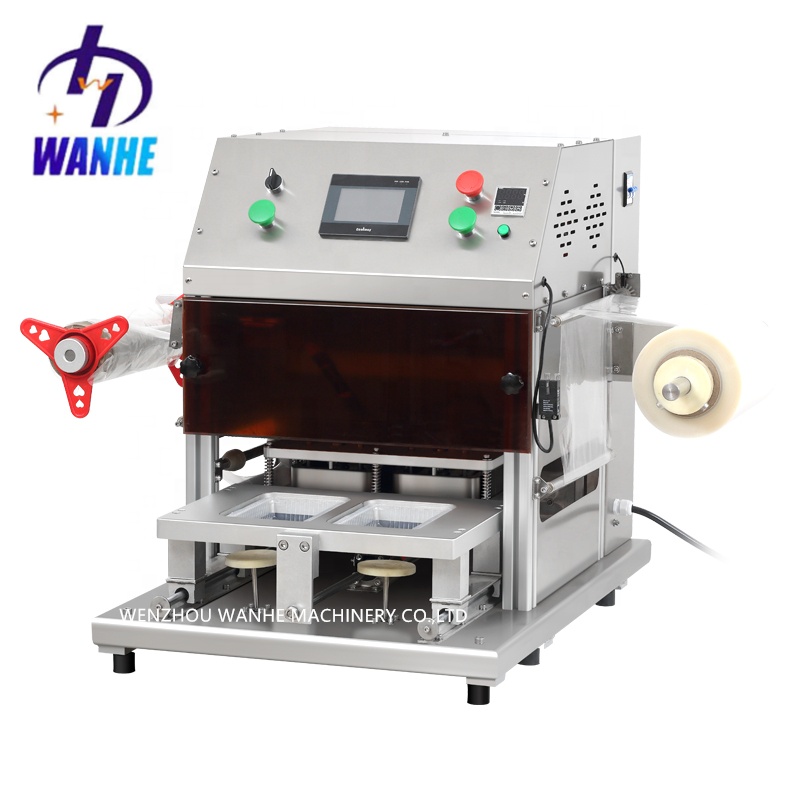 WANHE Automatic Tray Sealer With MAP Selladora Food Container 8 Compartments Packing Machine