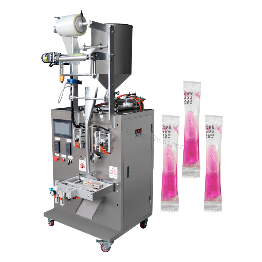 Pneumatic Driven Automatic Vertical Form Fill Seal Viscous Liquid Soap Honey Stick Sachet Filling Sealing Packaging Machine