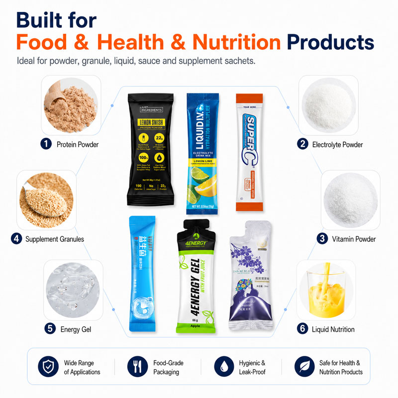 Automatic Instant Coffee Nutrition Milk Powder Drink Protein Vitamin Collagen Supplement Electrolyte Powder Stick Sachet Filling Packaging Packing Machine
