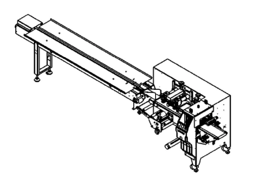 Fully Automatic Flow Horizontal Pillow Mask/Toy/Book/Food/ Wrapping Cutting Packaging Machine Design