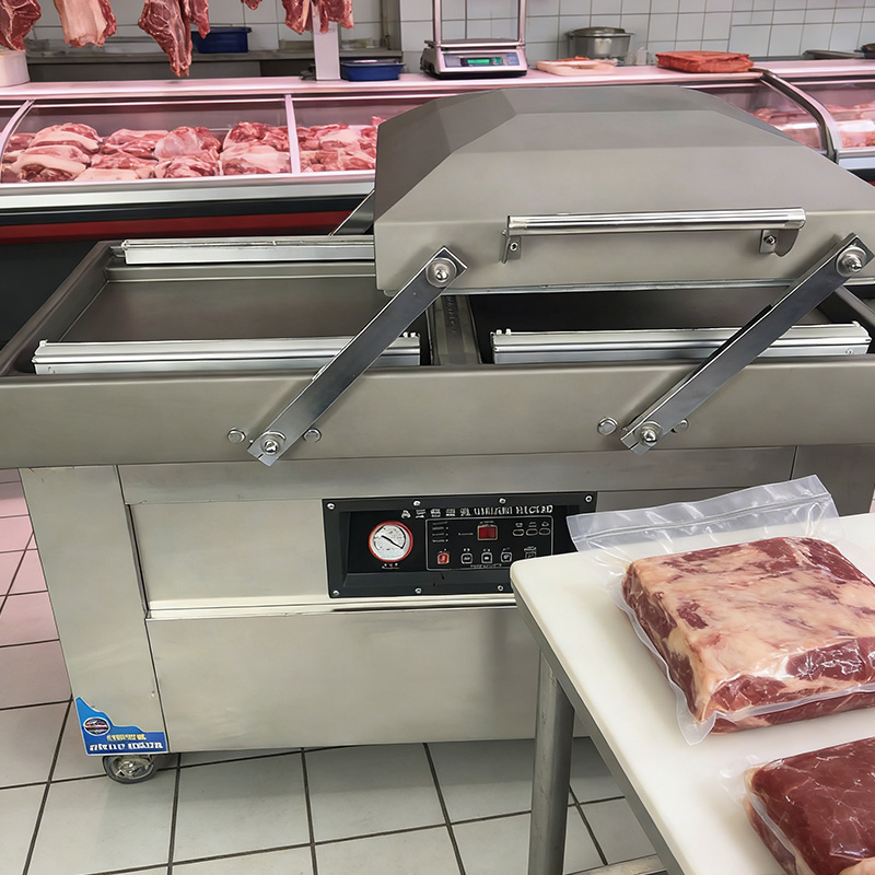 400P Store High-Efficiency Dual Chamber Vacuum Packing Machine, Commercial Fresh Food Sealer, Simple Operation
