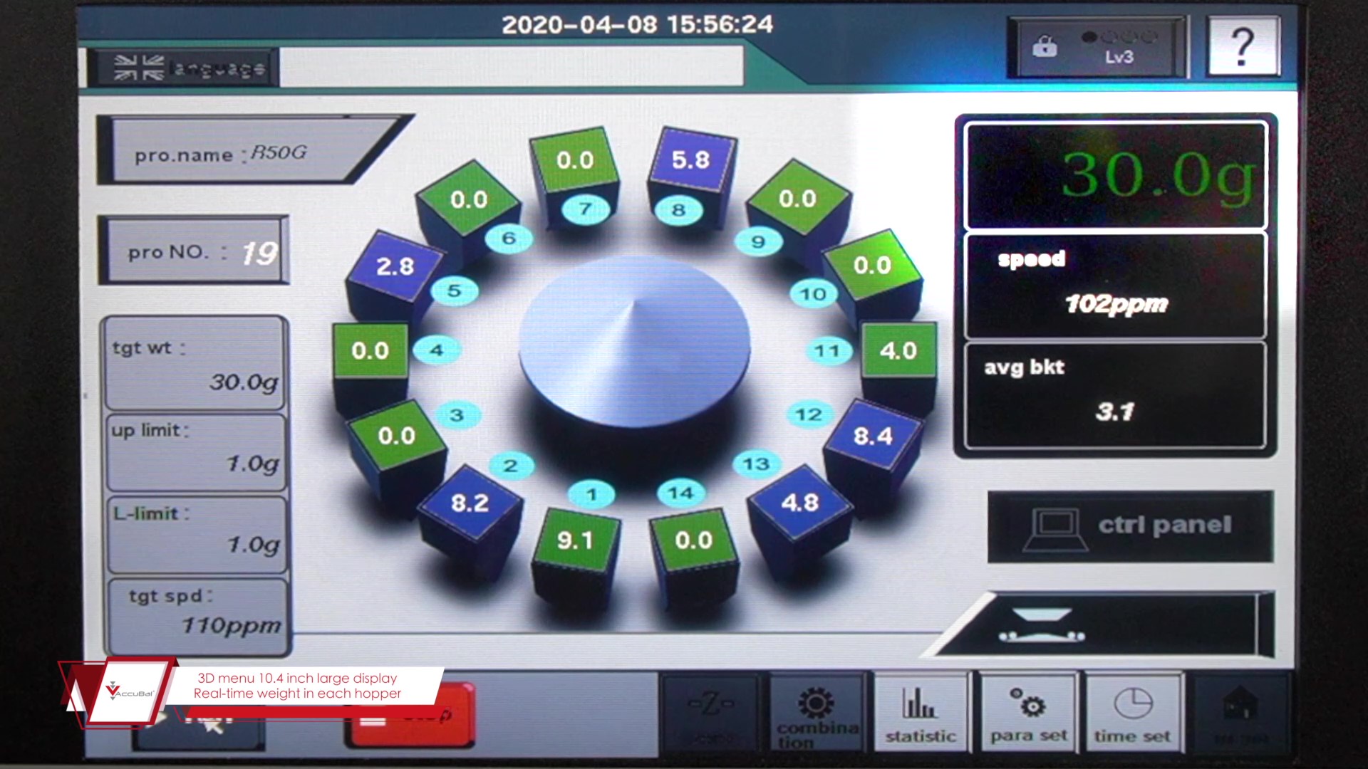 10.4 inches color touch screen