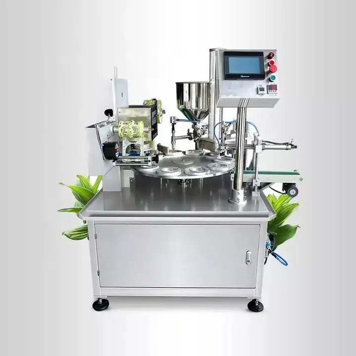 New Design Automatic Rotary Cup Bottling Sealing Machine for Yogurt and Jelly Filling