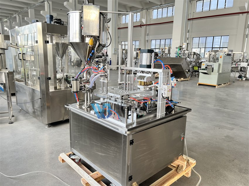 Automatic Rotary Sauce Paste K Cup Honey Spoon Filling Sealing Machine