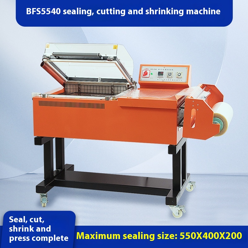 BFS-5540 2 in 1 Semi Automatic Plastic Film Shrink Wrapping Machine for Beverage Packaging Boxs Book Sealing and Cutting Machine